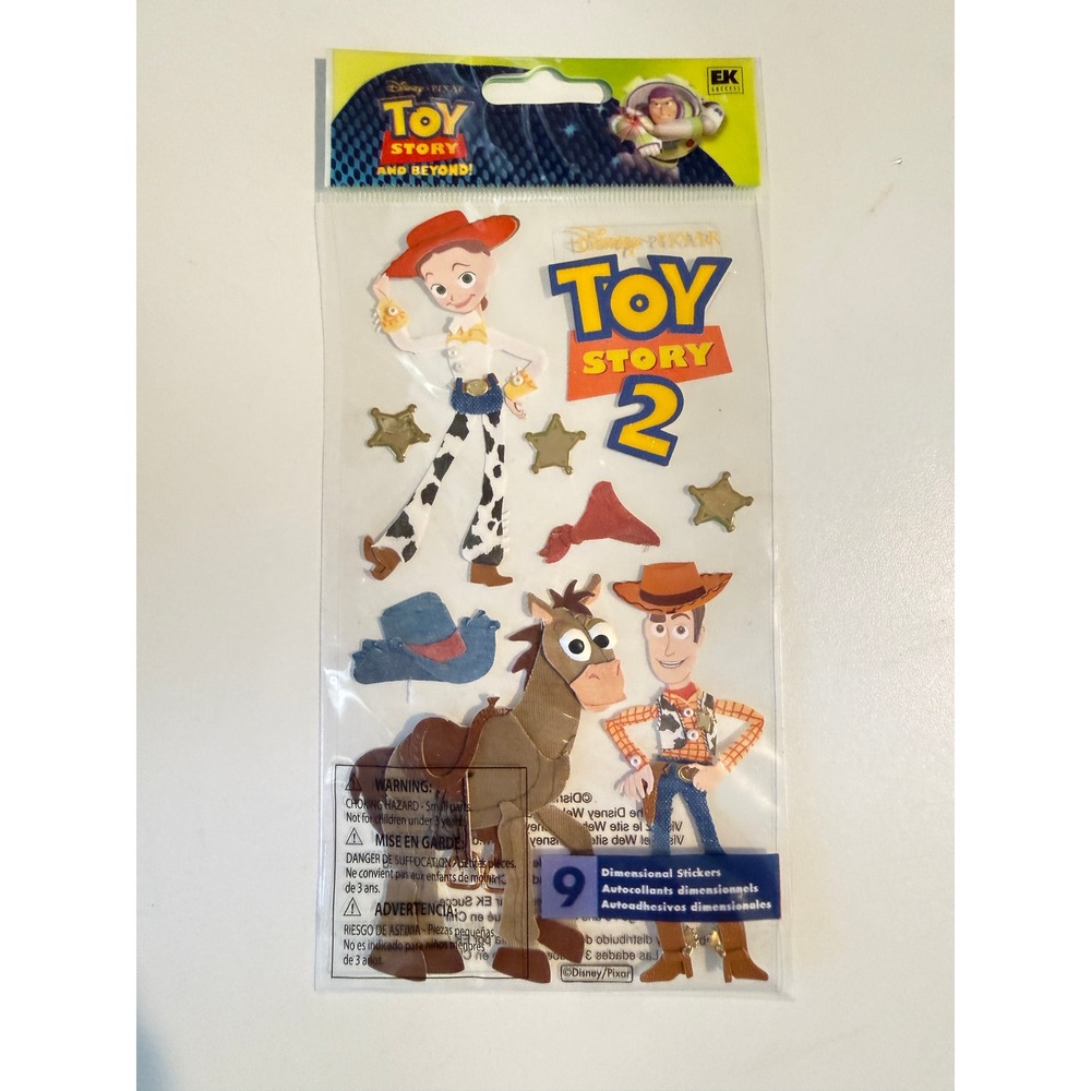 EK Success Disney Toy Story 2 Dimensional Stickers Woody Jessie Bullseye DCGJ04